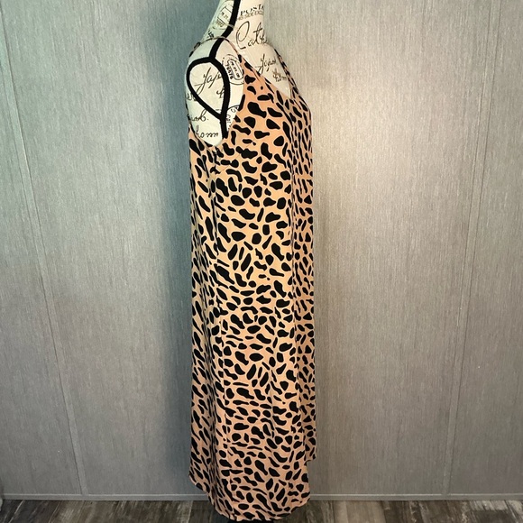 Kathleen Barnes The Drop Leopard Print Sleeveless Maxi Dress Size Medium - Picture 4 of 12